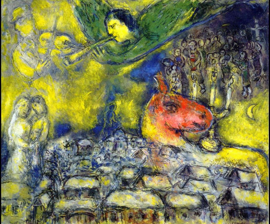 Engel über Vitebsk Zeitgenosse Marc Chagall Ölgemälde